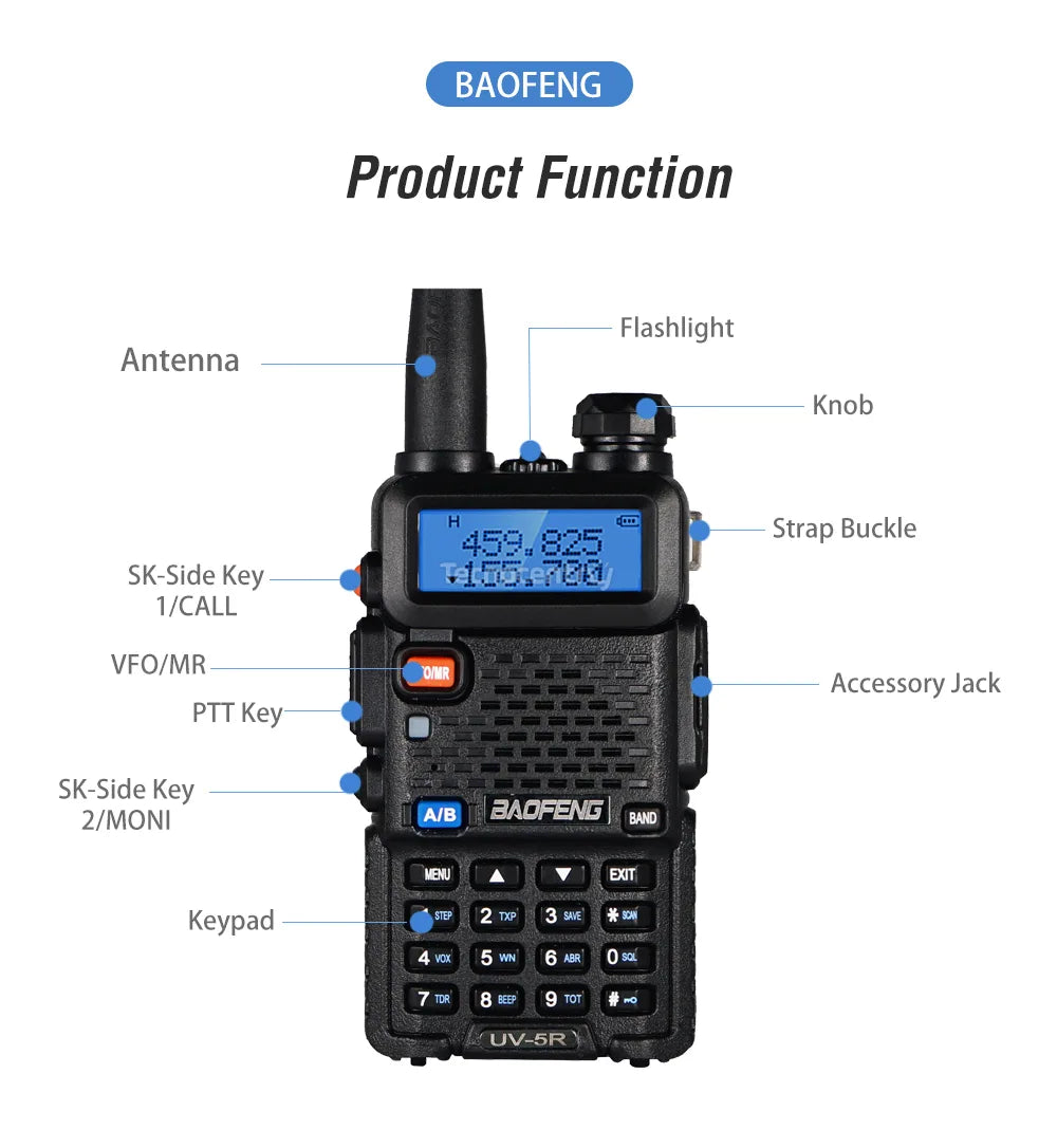 RADIO BAOFENG UV5R 30KM UHF