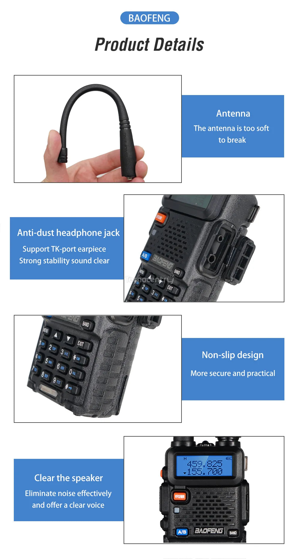RADIO BAOFENG UV5R 30KM UHF